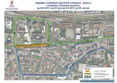 Радови у Булевару деспота Стефана ФАЗА 1