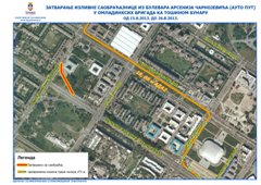 Измене режима саобраћаја због радова у Омладинских бригада