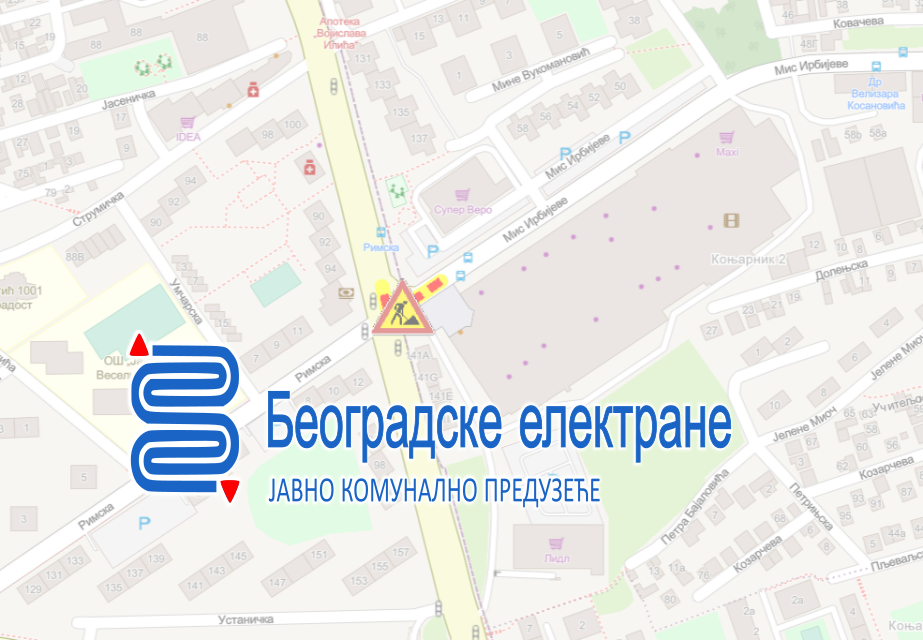                                                      Радови на углу Мис Ирбијеве и Војислава Илића
                                                     