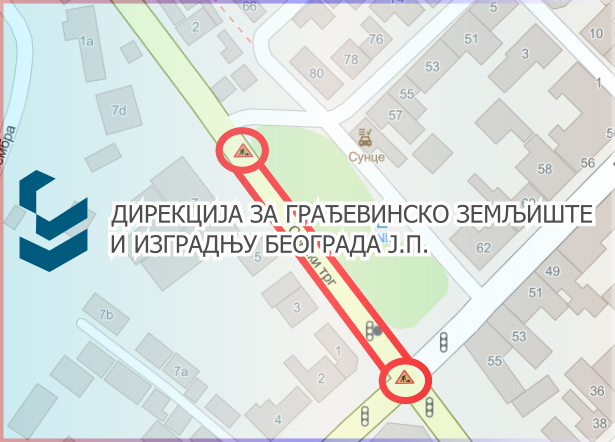                                                      Затворене за саобраћај улица Бежанијска и Сенски трг
                                                     